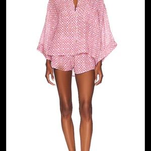 NWT Free People Care FP Linen Daydreamer Set / Candy Combo medium